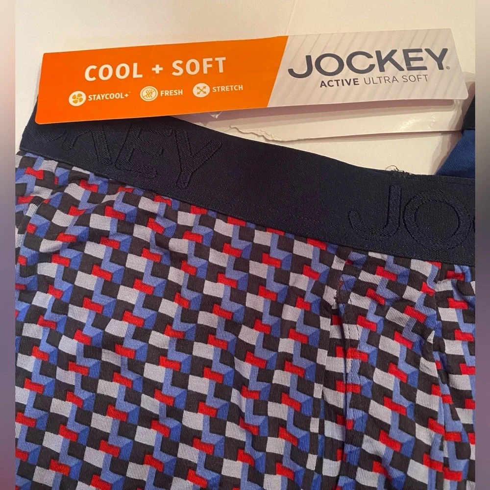 JOCKEY 2 PAIR LONG LEG BOXER BRIEFS ACTIVE ULTRA SOFT MODAL STRETCH MEDIUM 32-34